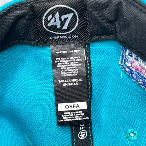 ‘47 Brand San Diego Padres SnapBack Teal and Pink MLB Genuinely Merchandise OSFA - Picture 9 of 10